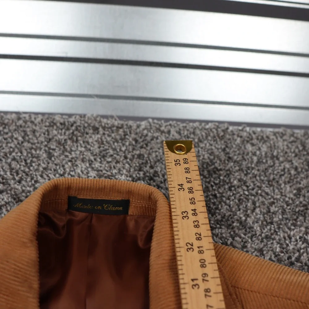 Circle S Mens Tan Corduroy Western Blazer Sport Coat Elbow Patches 44R Vintage